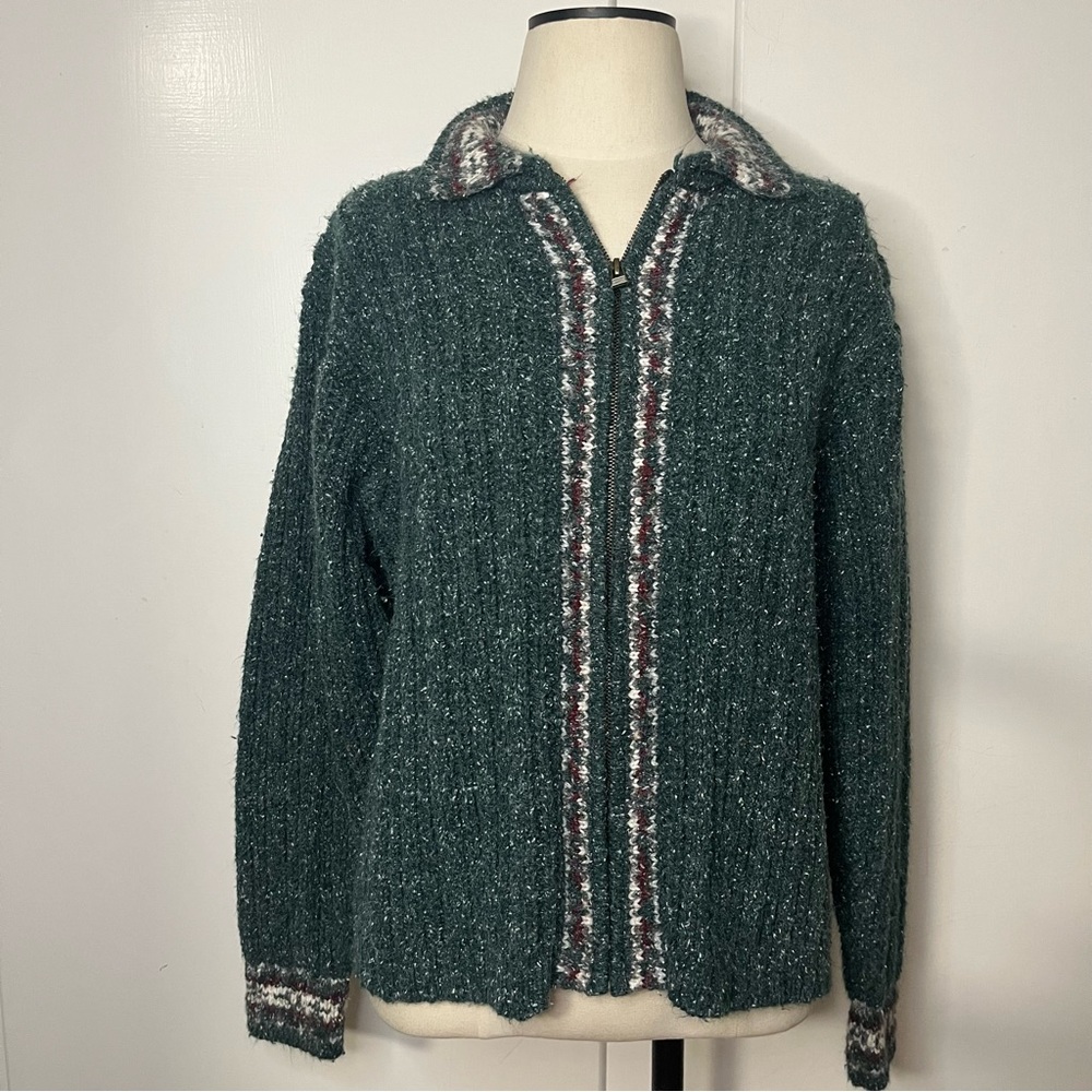 St. John’s Bay Zip Up Ribbed Knit Cardigan